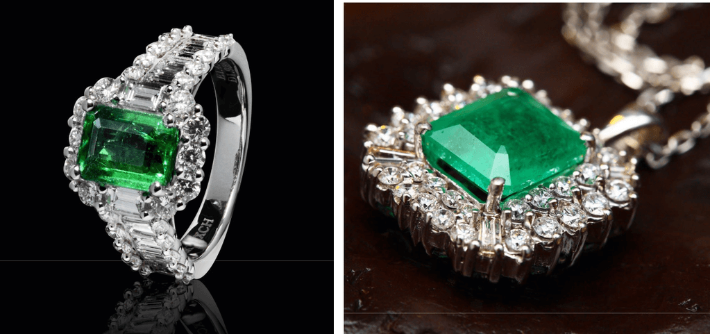 Emerald as jewellery