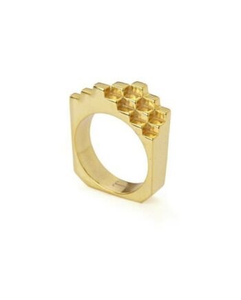 Ring - HIVE RING  18ct Gold Vermeil