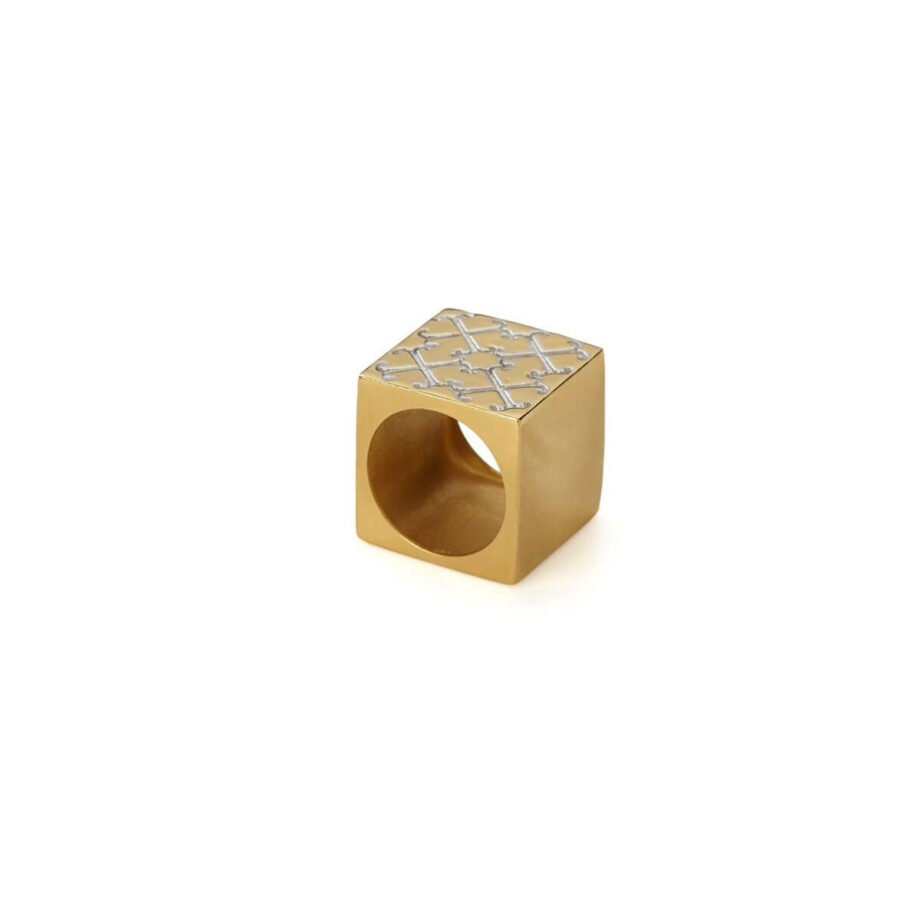 Ring - LOGO CUBE RING  18ct Gold Vermeil