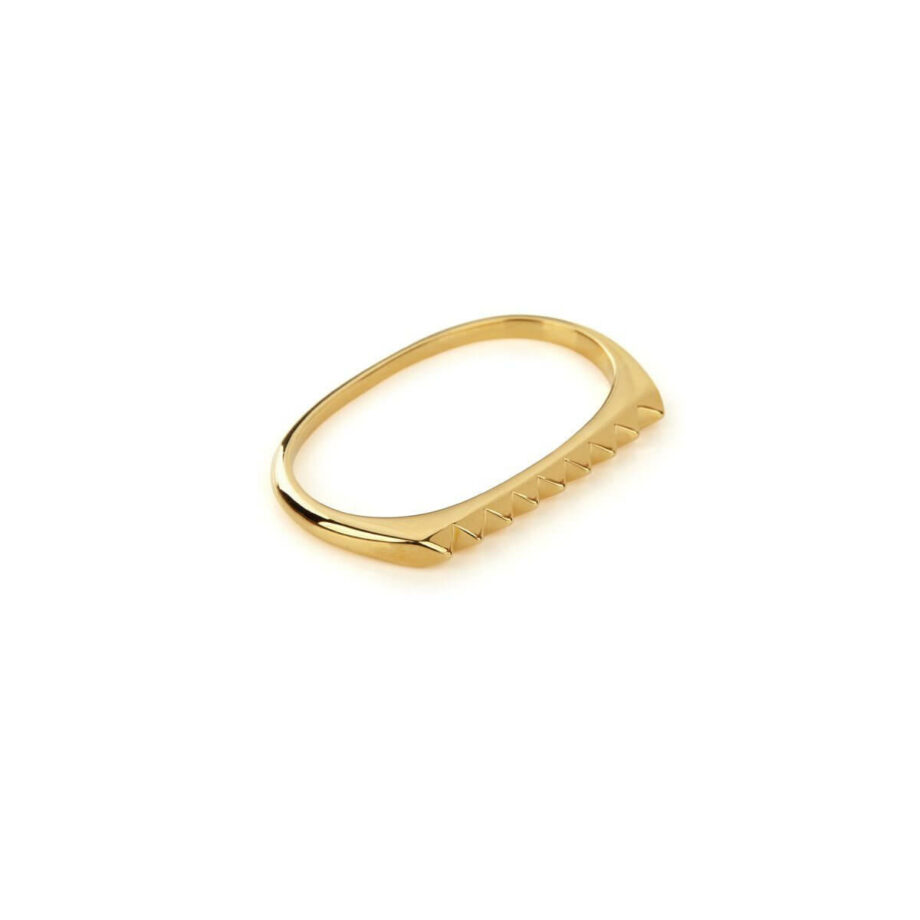 Ring - PURE PYRAMID DOUBLE RING  18ct Gold Vermeil