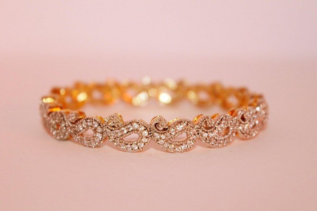 Diamond Encrusted Gold Bracelet